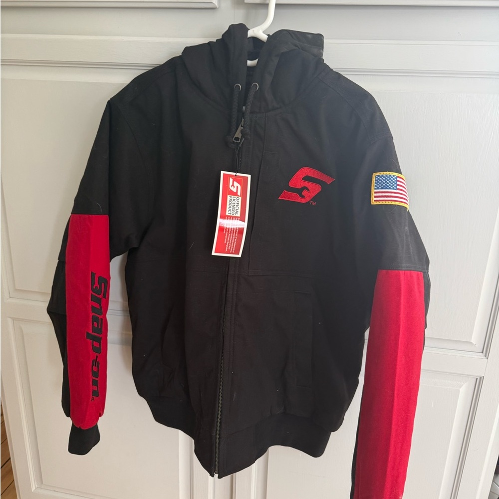 Snap-on Men's Black and Red Jacket